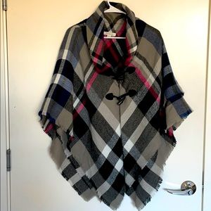 Francesca’s Plaid Poncho